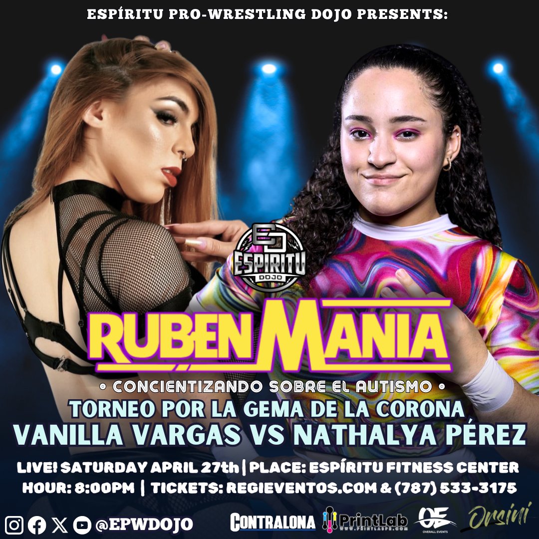 Espiritu Pro Wrestling Dojo (@epwdojo) on Twitter photo 🚨¡LLEGA <a href="/VanillaVargas/">Vanilla Vargas</a> A EPWD!🚨
<a href="/nathalyaperezpr/">Nathalya Pérez</a> tendrá que enfrentarse con la experimentada luchadora internacional Vanilla Vargas en la primera ronda de "LA GEMA DE LA CORONA" torneo organizado por @yeseniart_ La ganadora de este torneo tendrá la oportunidad de retar a Gema. 🚨¡LLEGA <a href="/VanillaVargas/">Vanilla Vargas</a> A EPWD!🚨
<a href="/nathalyaperezpr/">Nathalya Pérez</a> tendrá que enfrentarse con la experimentada luchadora internacional Vanilla Vargas en la primera ronda de "LA GEMA DE LA CORONA" torneo organizado por @yeseniart_ La ganadora de este torneo tendrá la oportunidad de retar a Gema.