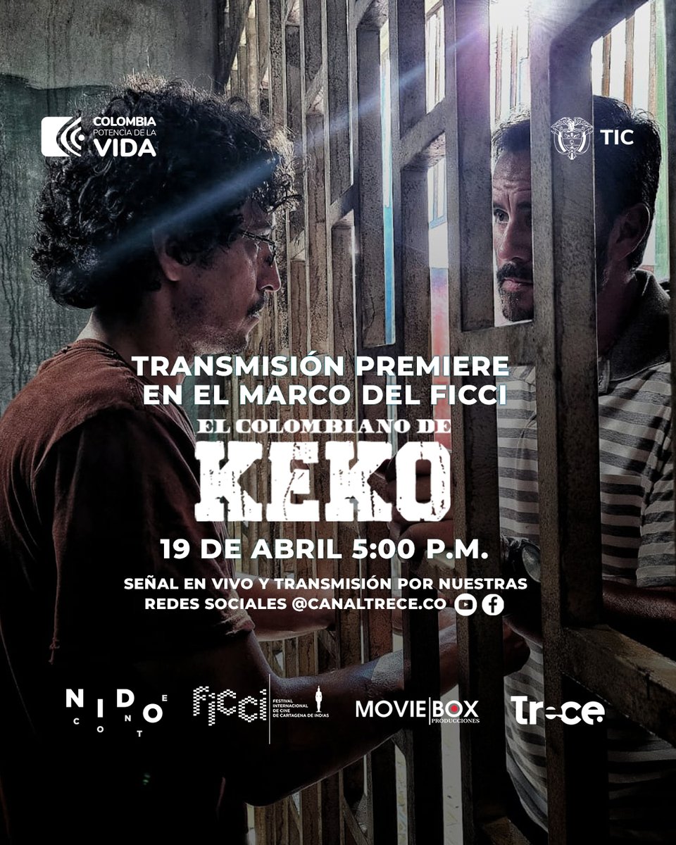 🎬 ¡Gran estreno! “El colombiano de Keko” llega a Cartagena 🇨🇴. No faltes a la alfombra roja con Juan Pablo Raba y Cristian Tappan, este 19 de abril 🗓️. ¡Te esperamos en el Palacio de la Proclamación a las 5 p.m.! #ElColombianoDeKeko #Premiere