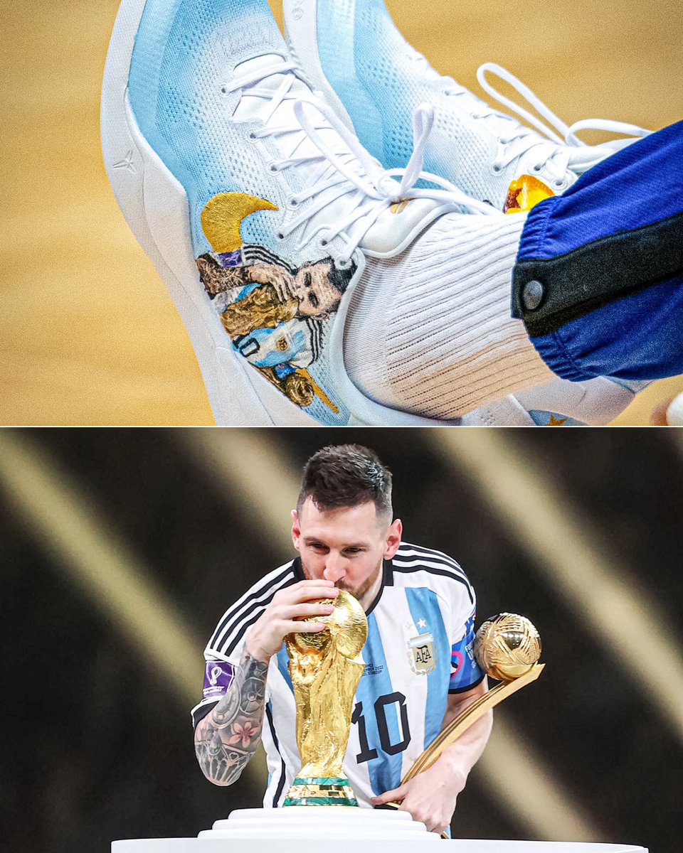 ⭐️ Las zapatillas de Nico Laprovíttola en homenaje a Lionel Messi campeón del mundo. 😍 Un espectáculo.