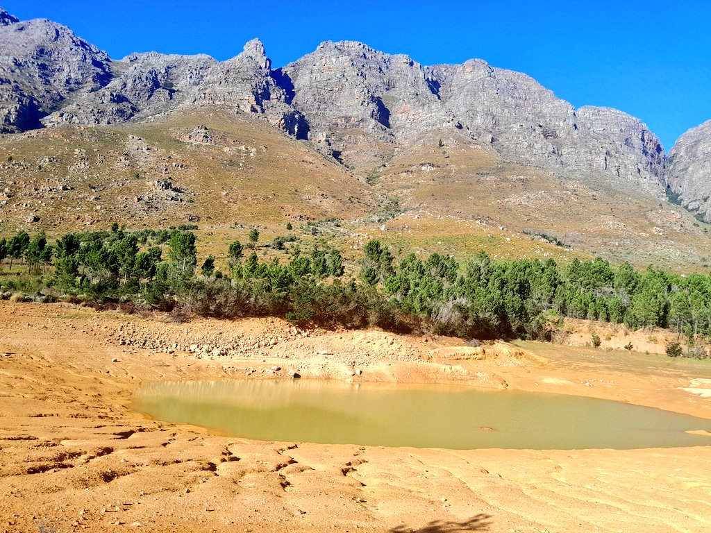 More morning jog views. At the end of Summer and the dams are nearly empty. Blessed after last winter that most farms had enough water to get through the season. Now we await the Winter and hope that they can fill up again. #waterislife