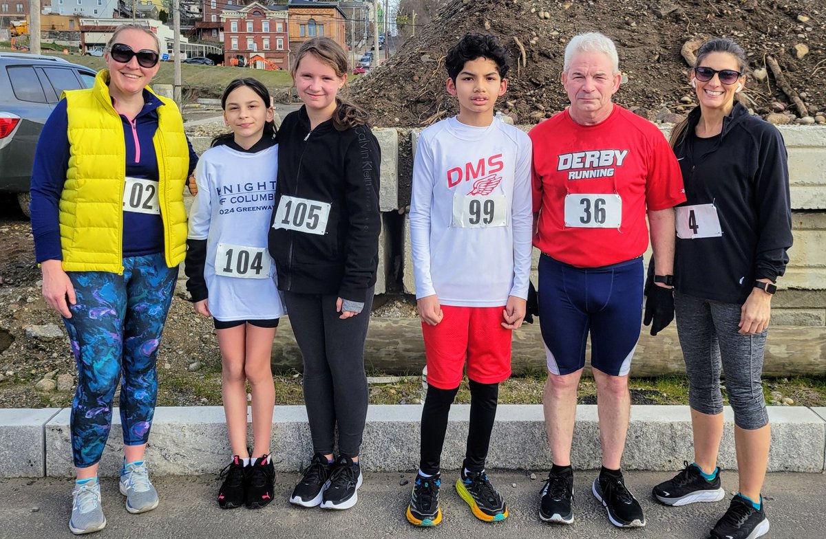 Congratulations to the finishers of the Knights of Columbus Greenway 5k!
#DMSOnTheRISE
<a href="/DerbyAthletics1/">Derby Athletics</a> 
<a href="/DerbyMiddle_CT/">Derby Middle School</a>