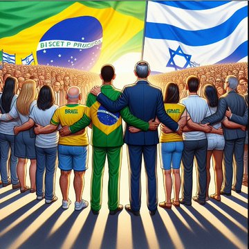 Nós!! #BrazilSupportIsrael ❤️