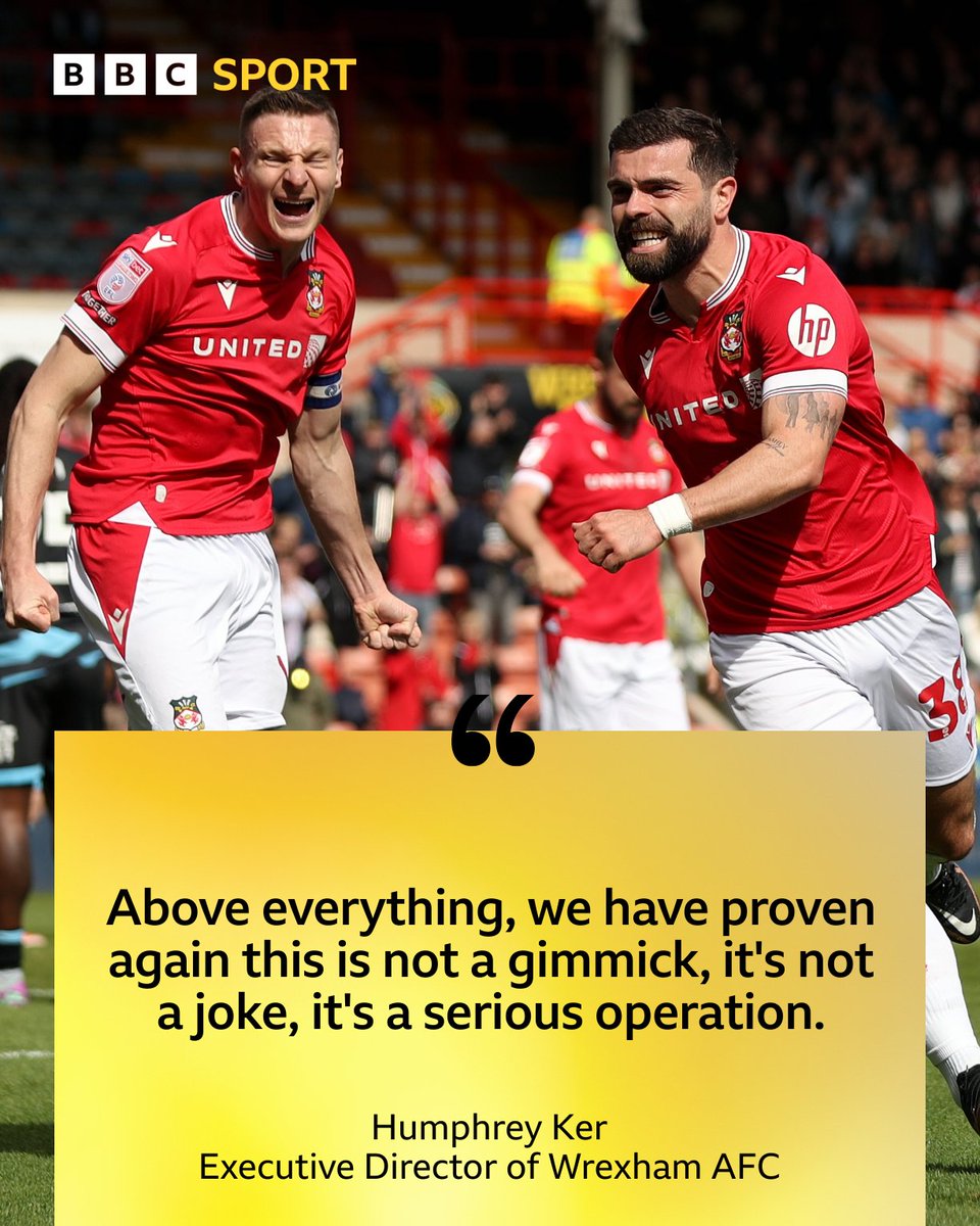 Wrexham secured back to back promotions on Saturday 🏆 Now Humphrey Ker says the club will need to temper expectations in a division that contains clubs with history and financial clout bigger than even Hollywood high-profile can muster 🤔 #BBCFootball