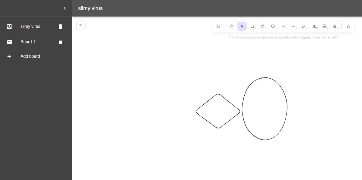 codeycrab's tweet photo. Recently came up with idea that would help me a lot as I needed space where I could "draw" my schemas. Found @excalidraw tool on internet and thanks to open code I was able to create multiboard tool mysefl! https://t.co/w3NxC8ksyt