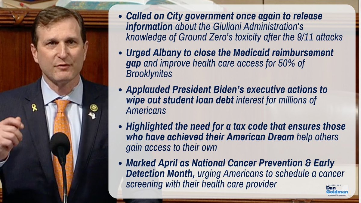 This week, I requested the City share vital information with 9/11 survivors & first responders, called on Albany to close Medicaid's reimbursement gap, cheered @POTUS' push to wipe out student loan interest, and more. Check out the work I’m doing to bring home wins for #NY10 👇