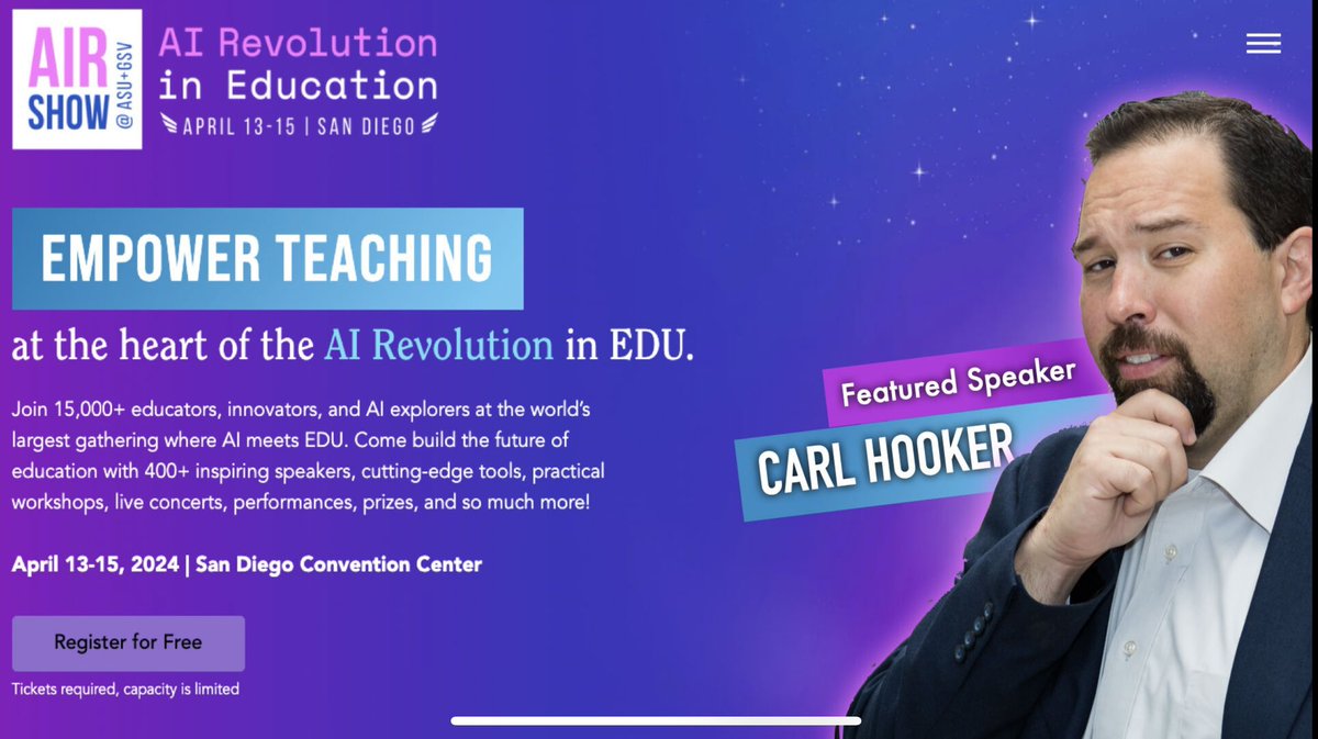 Excited to be heading to @asugsvsummit! Presenting my “AI Problems of Practice” session tomorrow from 10:30-12. Come be a part of this very interactive session!