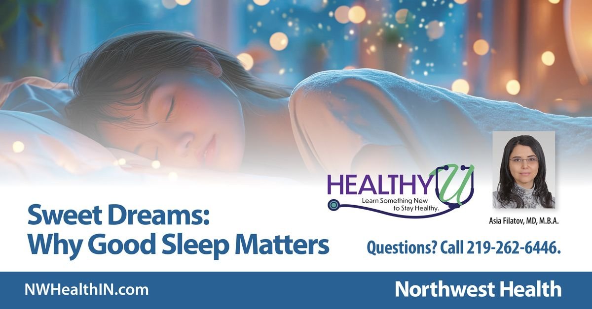 Figure out how to establish a good sleep routine during the next FREE wellness HealthyU seminar with Asia Filatov, MD, M.B.A! 🛌 💤 Find good sleep here: valpo.life/article/northw…