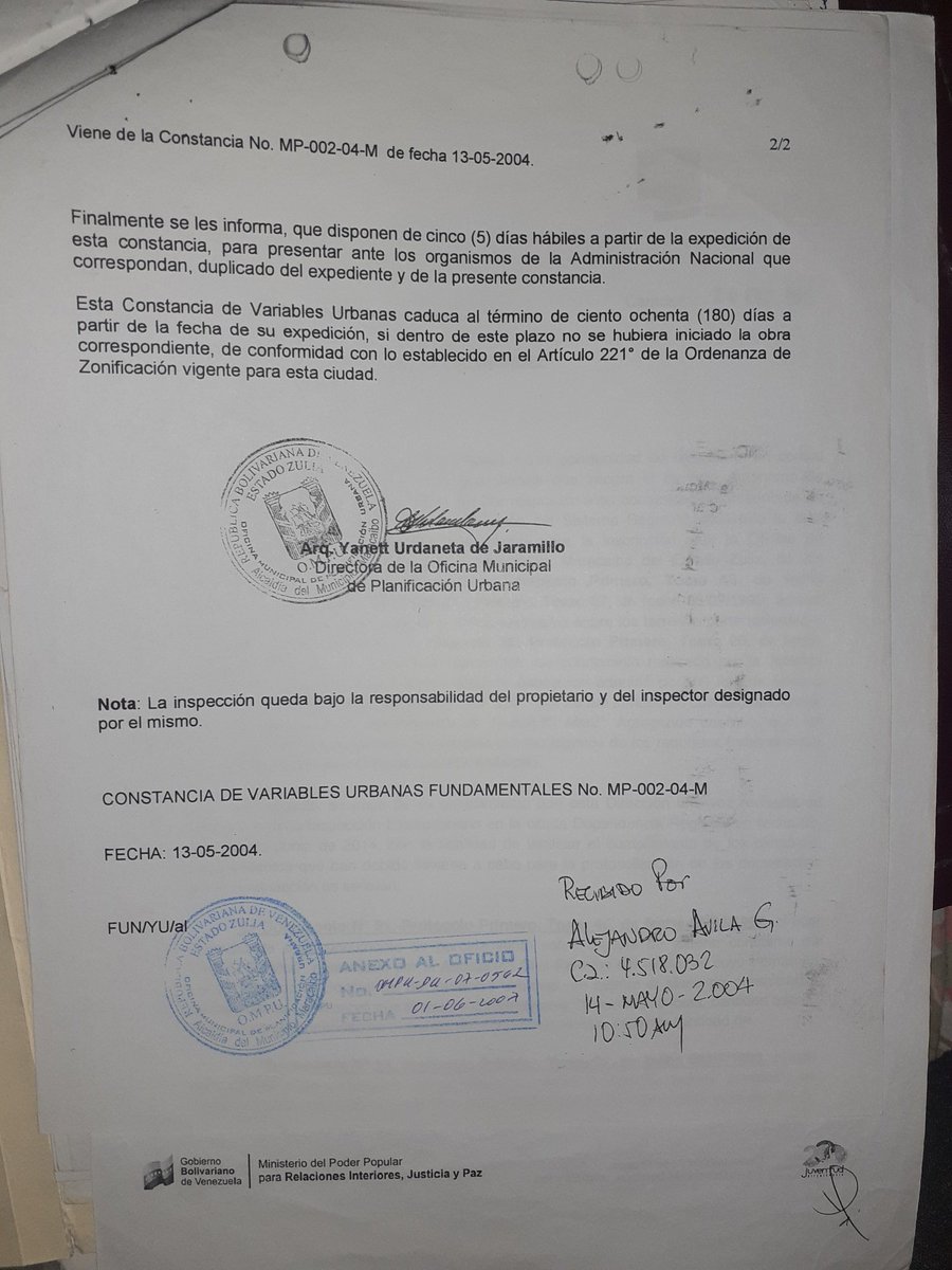 5) 04-890 DEL TERRENO DE 10.000,MTS². $NO APARECE LA CONSTANCIA DE VARIABLES URBANAS FUNDAMENTALES (#PERMISO DE #CONSTRUPCION) N⁰ C-018-04-M, DE FECHA 13/05/2004. #NO APARECE EL PLANO DE PARCELAMIENTO O URBANISMO N⁰ MP-002-04-M, DE FECHA 13/05/2004.