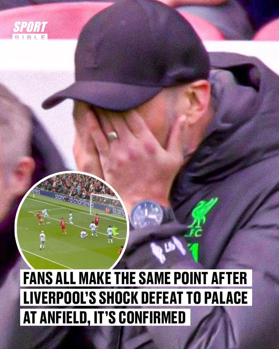 Chanakira News Network (CNN) Liverpool 0-1 Crystal Palace @Anfield. I concede we are out of both the EPL & Europa title races. Like most Liverpudlian’s I gotta state “Liverpool are finished”! Thanks Klopp. No fancy send off. Shem! 🫢😅🙈. Our only solace is our incoming coach…