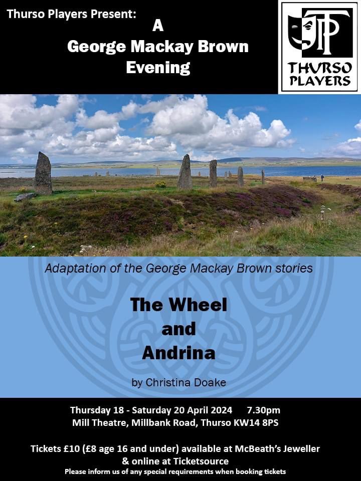 Our GMB evening is this week. 

Two wonderful short stories adapted for the stage by Christina Doake. 

Get your tickets now via our website or through Ticketsource.