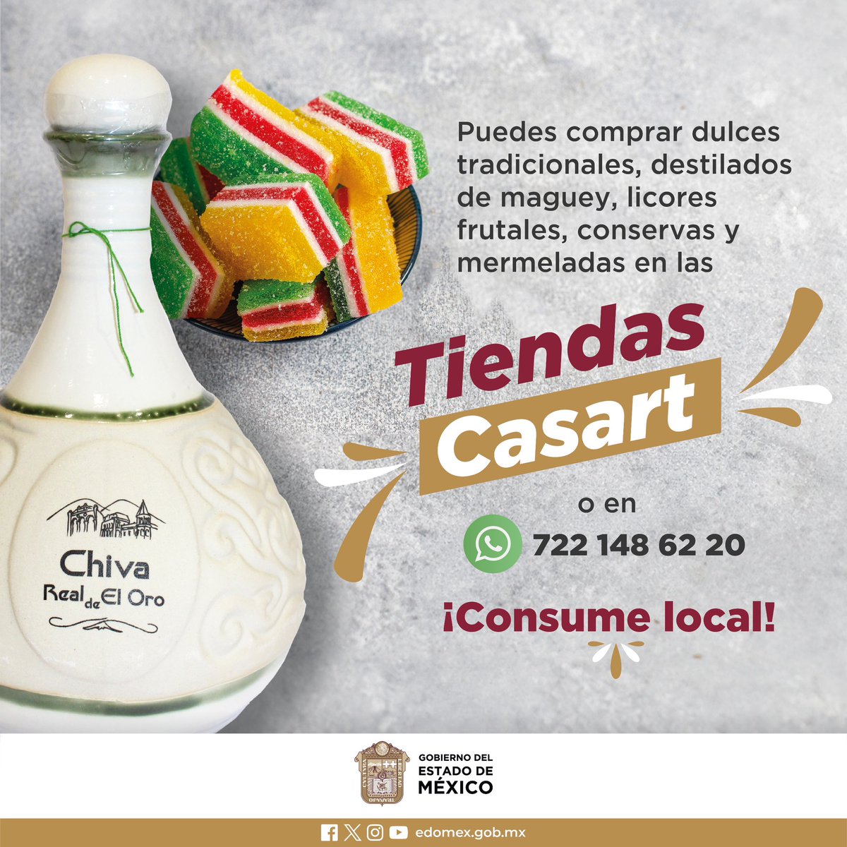 En el #EstadoDeMéxico contamos con una riqueza histórica que incluye nuestra gastronomía. Te comparto unos datos y recuerda #ConsumeLocal.
