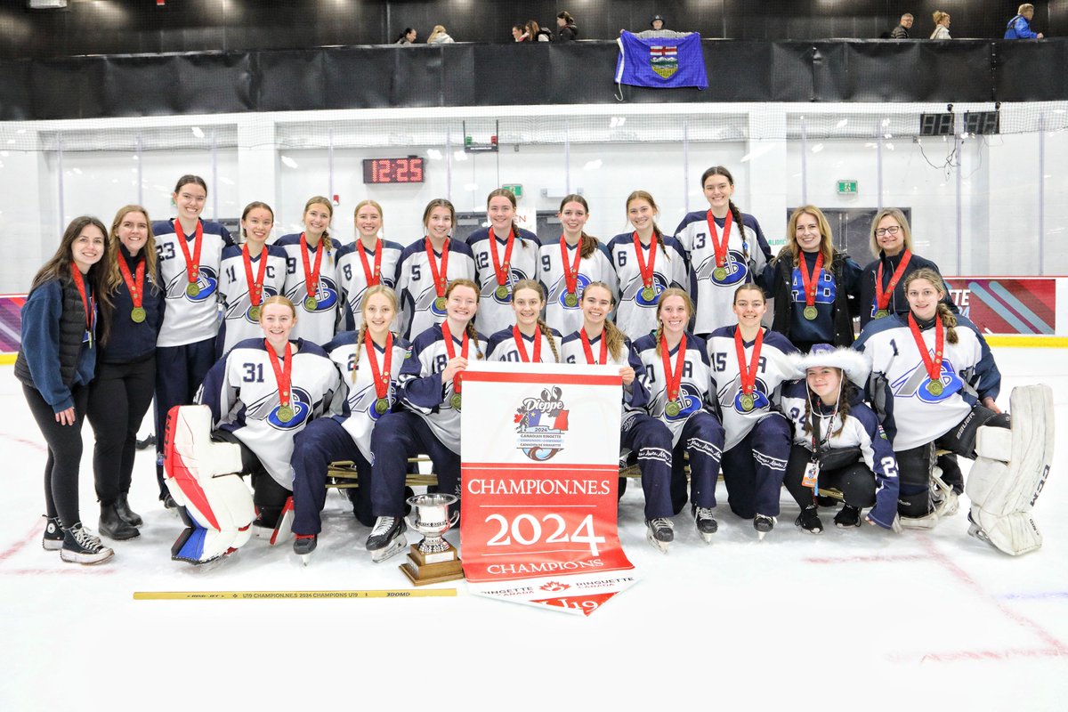 ringettecanada's tweet photo. Congratulations to all our champions.  🏆
U16- Cyclones de Québec
U19- Team Alberta
NRL- Edmonton WAM!

To all the participants, you showed exceptional talent day in and out, and we hope you made some wonderful memories in Dieppe 💙 https://t.co/SWPdHVOJlq