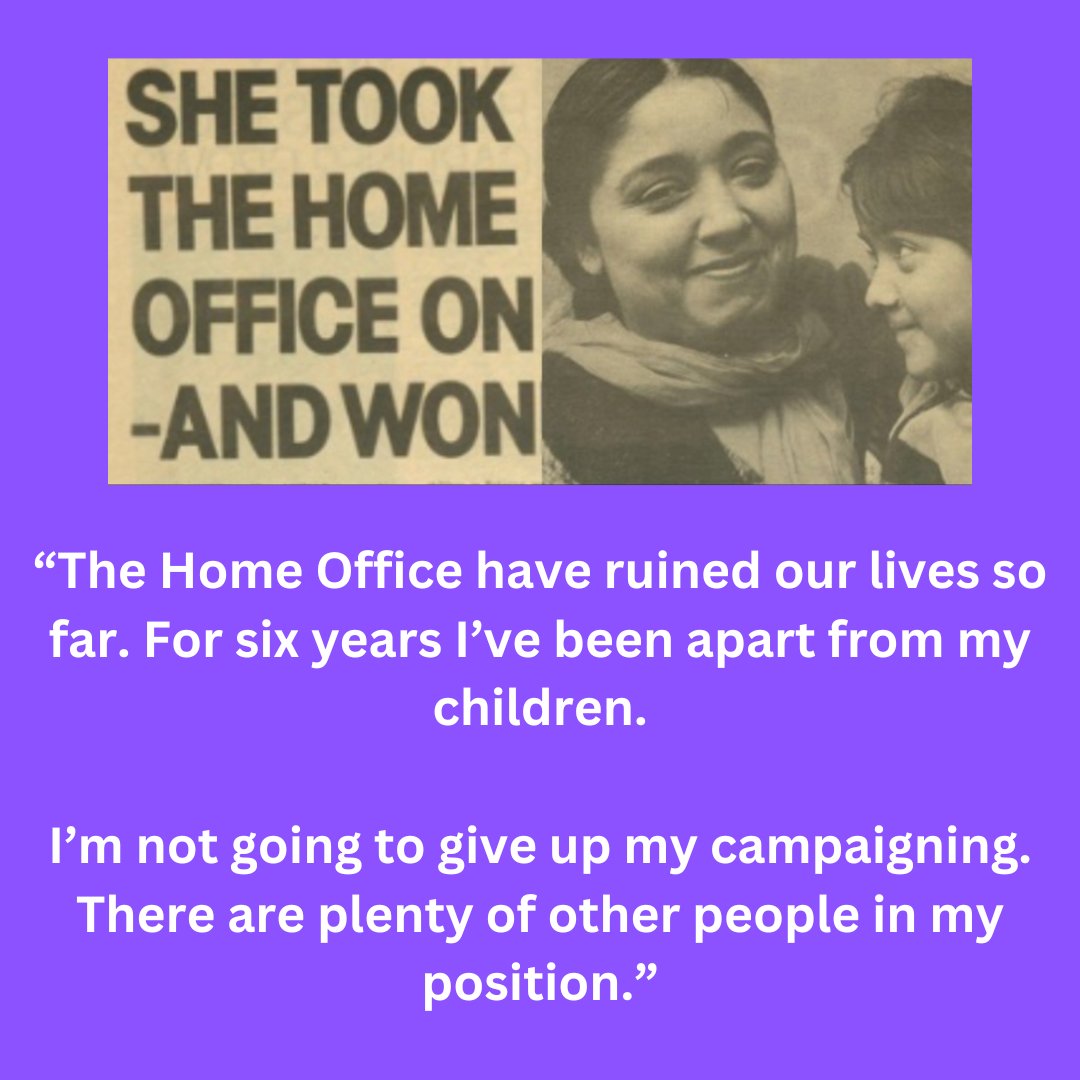 #OTD in 1981 Anwar Ditta was reunited with her children. Ditta was born in the UK and moved to Pakistan where she got married and had 3 children. Her and her husband came back to the UK and left the kids. The application to bring them over was denied by the Home Office. 1/3