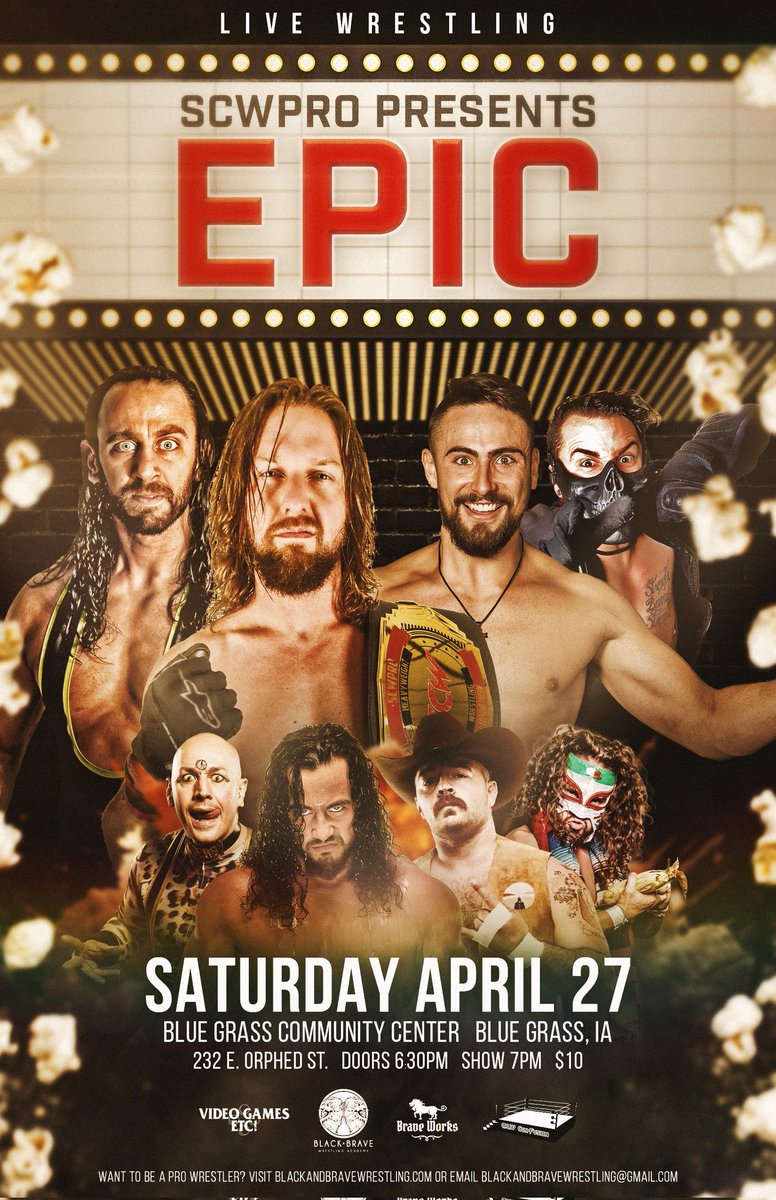 Thanks to everyone who made our final event at Wildwood in Iowa City for the spring season a major success! Our next stop... EPIC on 4/27! And what a fitting name, because this event is sure to be an all-timer! 🔹 7pm start 🔹 Tickets just $10 Be there!