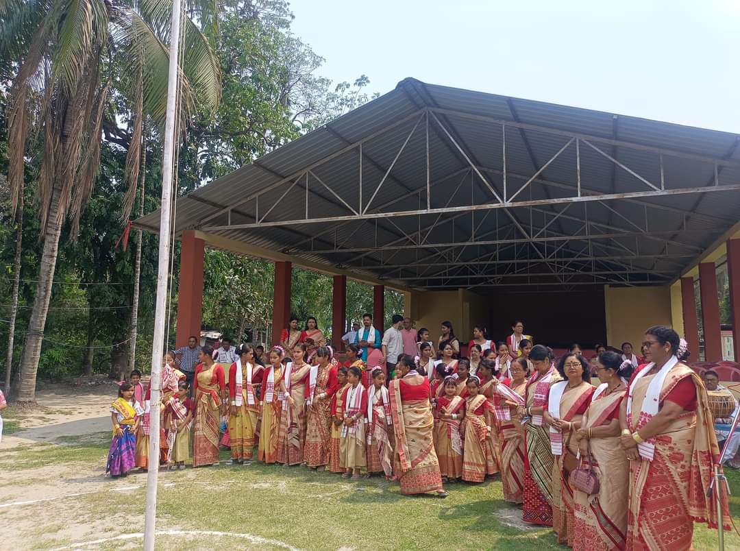 Snapshots of Sonitpur Loksabha candidate Prem Lal Ganju ji visiting Nasbor Bihu Committee on the 1st day of Bohag at Sonitpur.