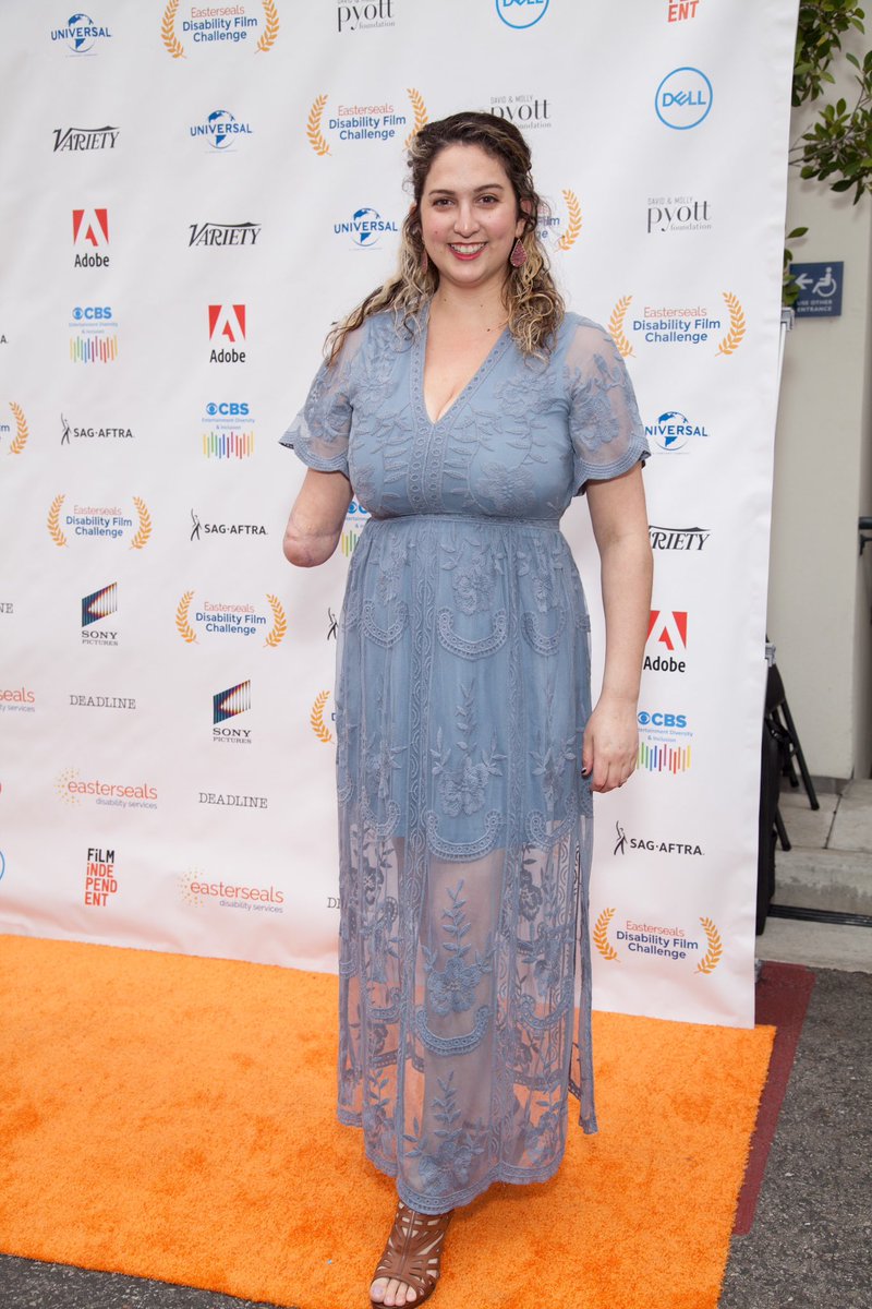 So excited to be back and participating in yet another year for <a href="/DisabilityChall/">Easterseals Disability Film Challenge</a>

🎬Have a film?? Drop your links &amp; I just might review them throughout the week!!! ♿️

[ID: Mel in front of a step &amp; repeat for EDFC with logos for various sponsors]
#WheelchairMoney #OutOfReach
