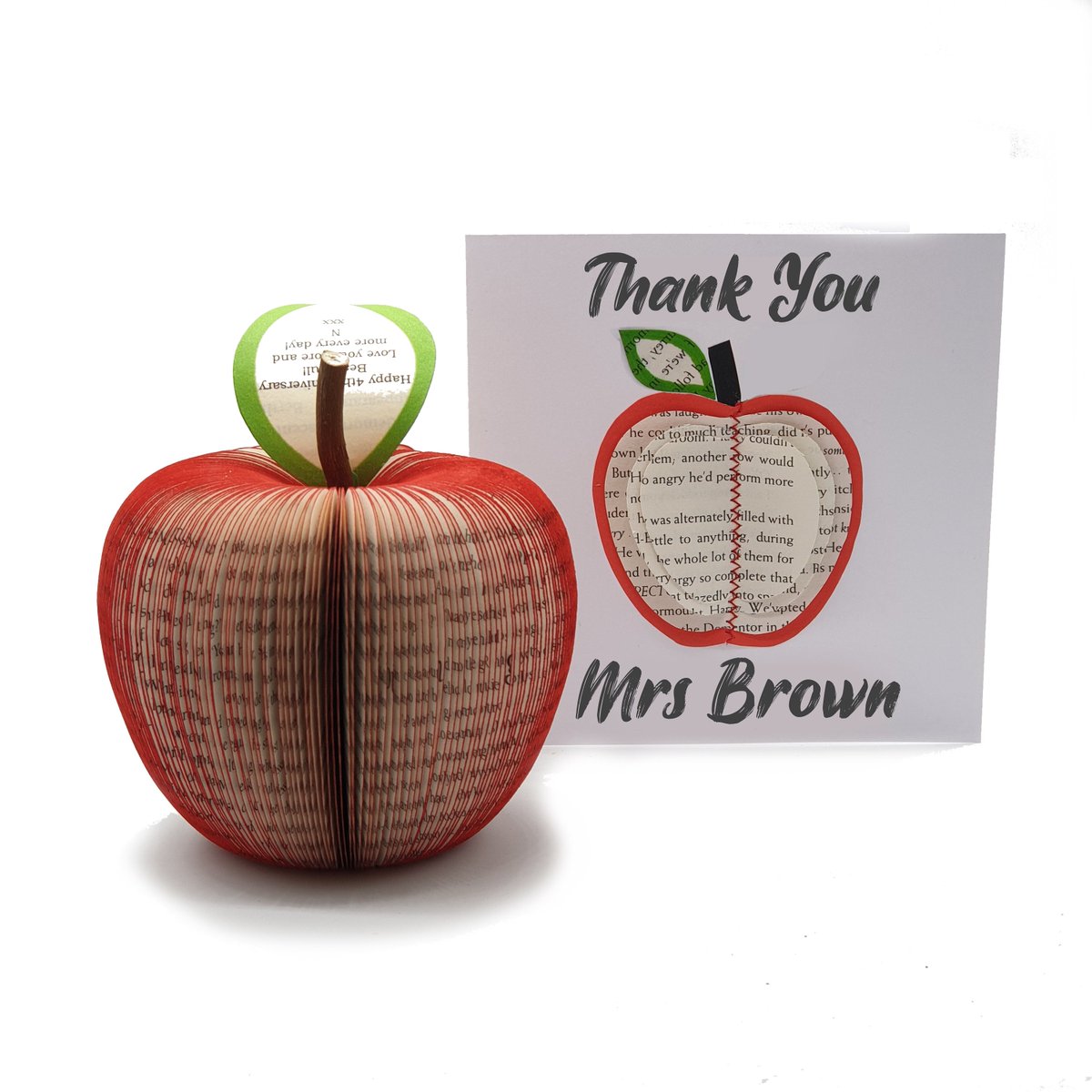 Personalised Teacher Gift and Personalised Cards - 3D apple -Personalized Apple - Red Apple for the Teacher creatoncrafts.etsy.com/listing/981888… #WomaninBiz #Handmade #EpiconEtsy #CreatonCrafts #MHHSBD #RedApple