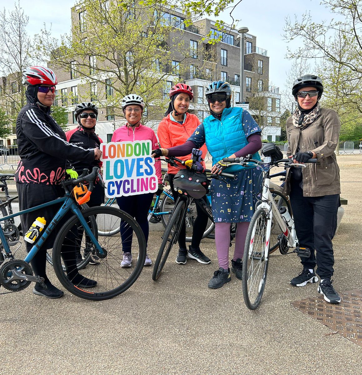 Some Cycle Sisters from Redbridge, Newham and Waltham Forest bumped into @London_Cycling while on a training ride for #RideLondon We can't wait! #LondonLovesCycling