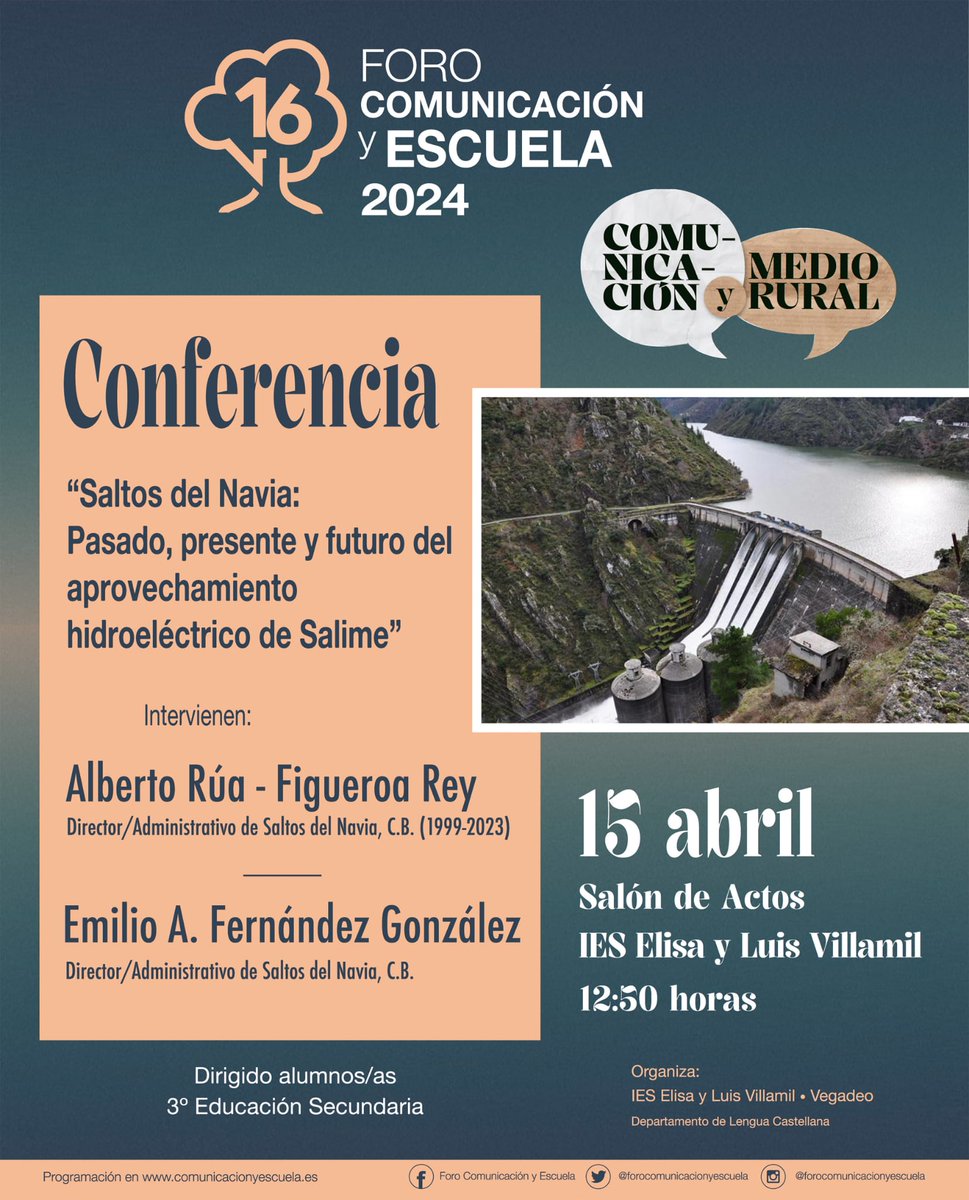 forocye's tweet image. Conferencia para los alumnos/as de 3° de Educación Secundaria sobre la central hidroeléctrica  de Grandas de Salime, una instalación de referencia en producción de energía. Como complemento a esta conferencia los estudiantes visitarán la central de Grandas el próximo 4 de junio.