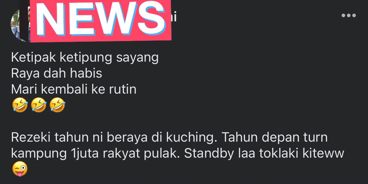 Semua dah sampai destinasi masing-masing ke tu? Saya jam 1030 dah sampai KL 😛

Untuk 2025. Saya doakan yg single dah kawen & yg dah kawen giliran balik ke kpg mertua pulak.

Maka tinggal 500K kelik kelate supaya tak jem ! 🤣

Gewe dah bagi hint, KUMPULAN KITA JANGAN BERPECAH !