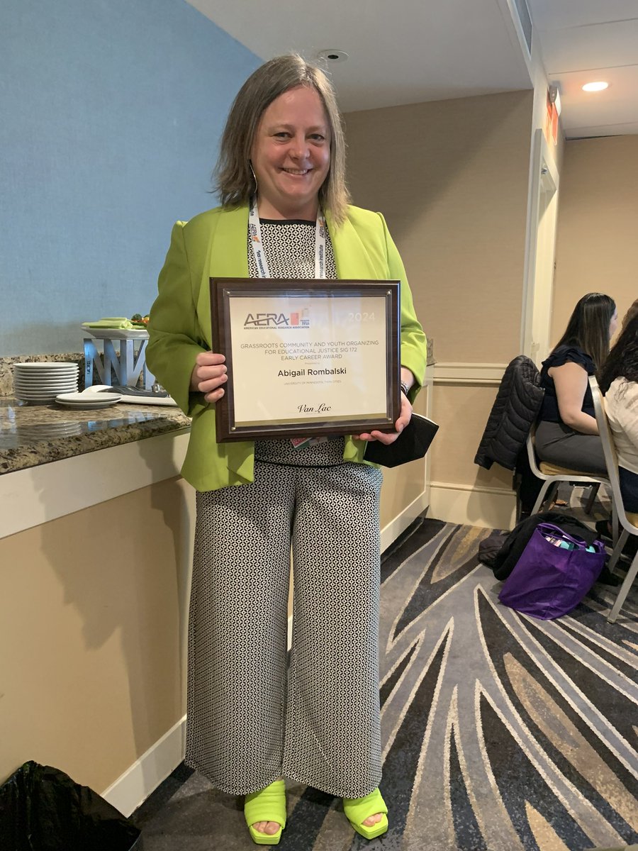 Thank you @GCYO_SIG for this Early Career Scholar honor to continue to uplift and work with youth and communities who know and do so much in pursuit of educational and racial justice. #AERA2024