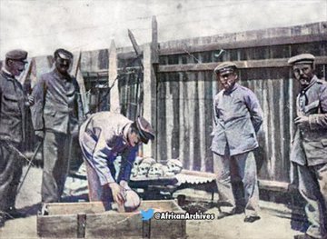 AfricanArchives's tweet photo. German colonizers in Namibia, due to their interest in evolutionary theory &amp; missing links executed inmates and decapitated them.

Herero women were required to remove all flesh from the heads to create clean skulls suitable for shipment for study in German Institutes.

A THREAD https://t.co/I2cYtF4sVl