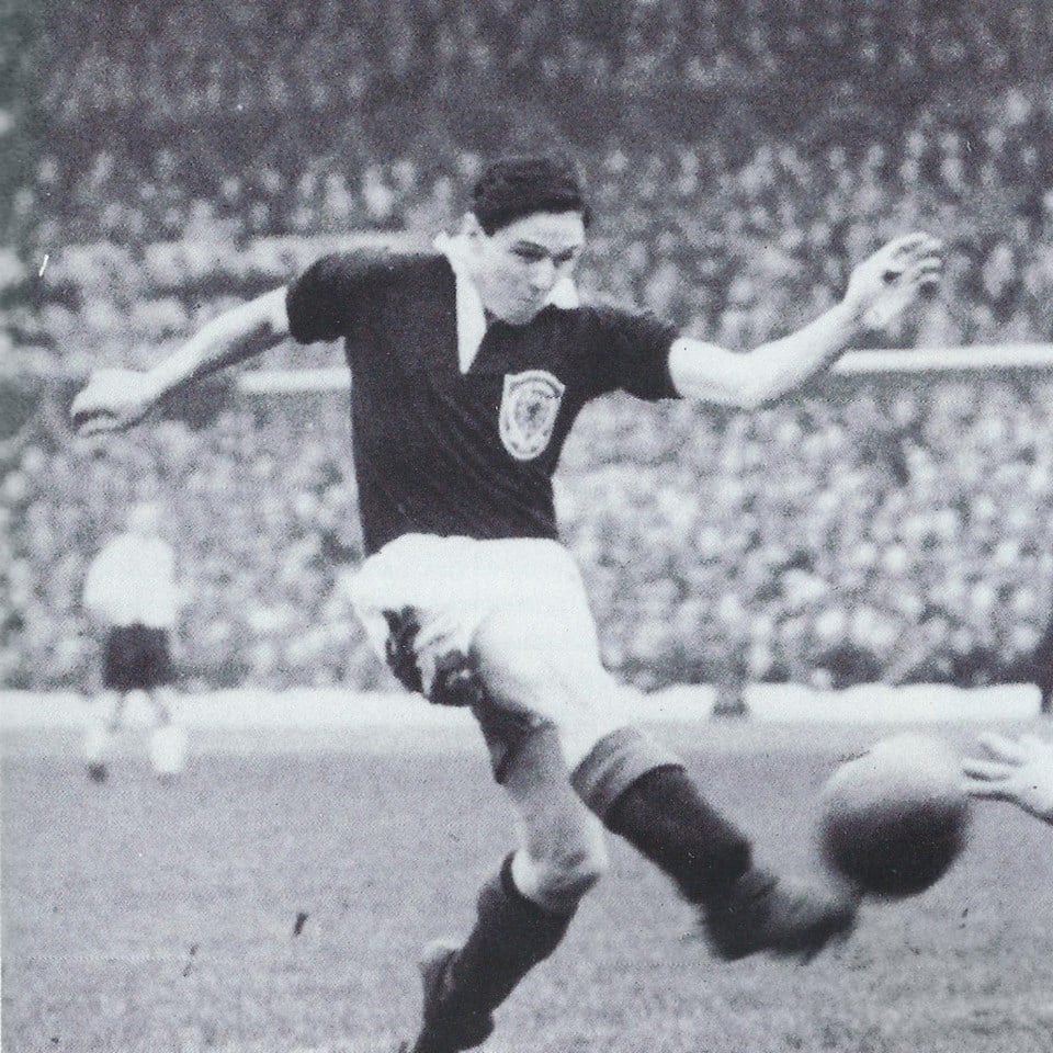 On this day in 1951 Bobby Johnstone, one of the Hibs Famous Five made his Scotland debut v England at Wembley. Scotland won 3-2 through goals from Bobby, Lawrie Reilly and Billy Liddell. Bobby was to win 17 caps, scoring 10 goals.