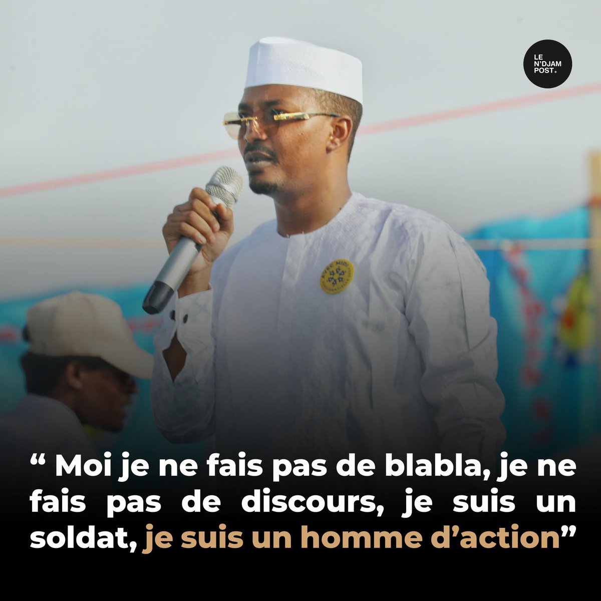 Mahamat Idriss Deby Itno dans son discours de lancement de campagne à la Place de la Nation. #Tchad