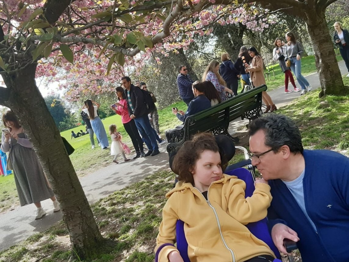 So much to worry about in the news as we return from a week away, but also sharing a nice moment with daughter Amy in Greenwich Park this morning. Lots of blossom.