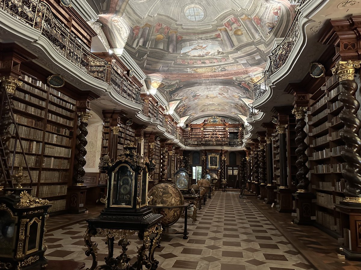 Whilst in Prague for a Horizons show this evening, I was allowed to wander around the magnificent Klementinum Library. There are books in here with hand written notes by Tycho Brahe! I can’t think of a more stunning example of the romance of knowledge.