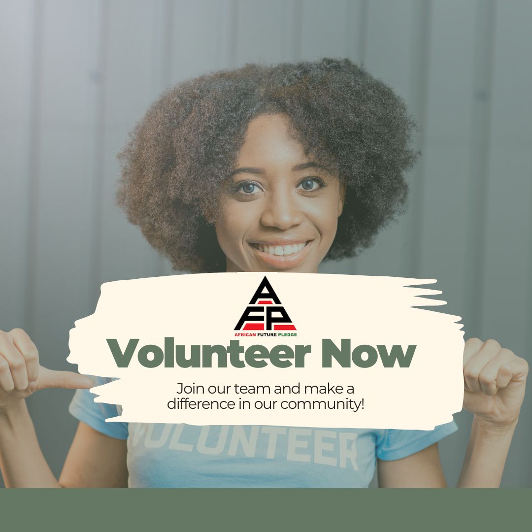 Ready to make a difference? Volunteer now with the African Future Pledge and join our team in empowering communities across Africa. Together, we can create positive change! 

AfricanFuturePledge.com

#AfricanFuturePledge #futuregenerations #Securetheafricanfuture #FreedomSchools