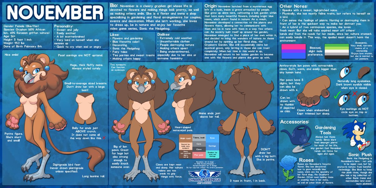 Letting November go for 200 USD. Comes with this art and ref. Worth much more w a lot of art/fursuit but this is the lowest I'll go. Or for 300 I can design you a new character based on her with a basic ref (normally 400+). Contact dynamo.deepblue.art@gmail.com if interested.
