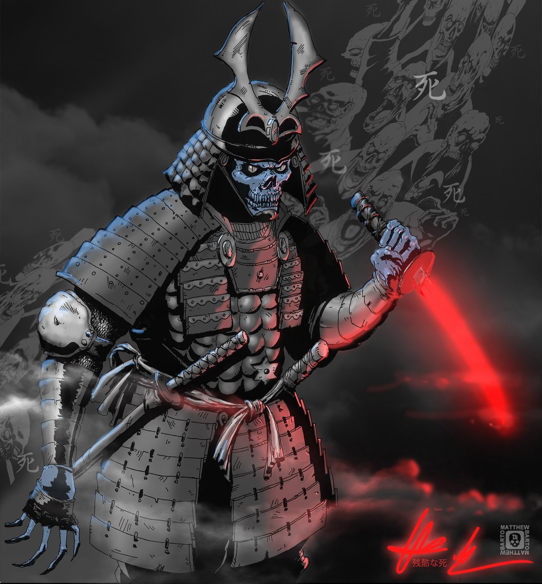 I drew a samurai