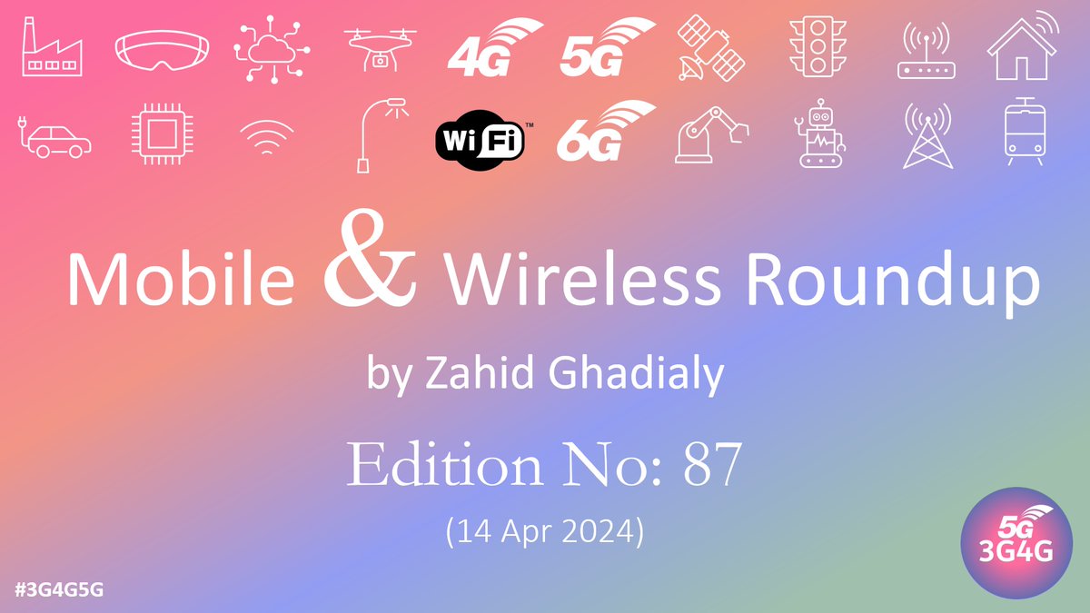 Published Mobile & Wireless Roundup No. 87. It's a summary of my posts and others news that caught my attention in the last week or so. If you find them useful, please comment, like and share. linkedin.com/pulse/mobile-w… #3G4G5G #6G #5G #EPC #5GC #OpenRAN #AIML #xRAN #Edge…