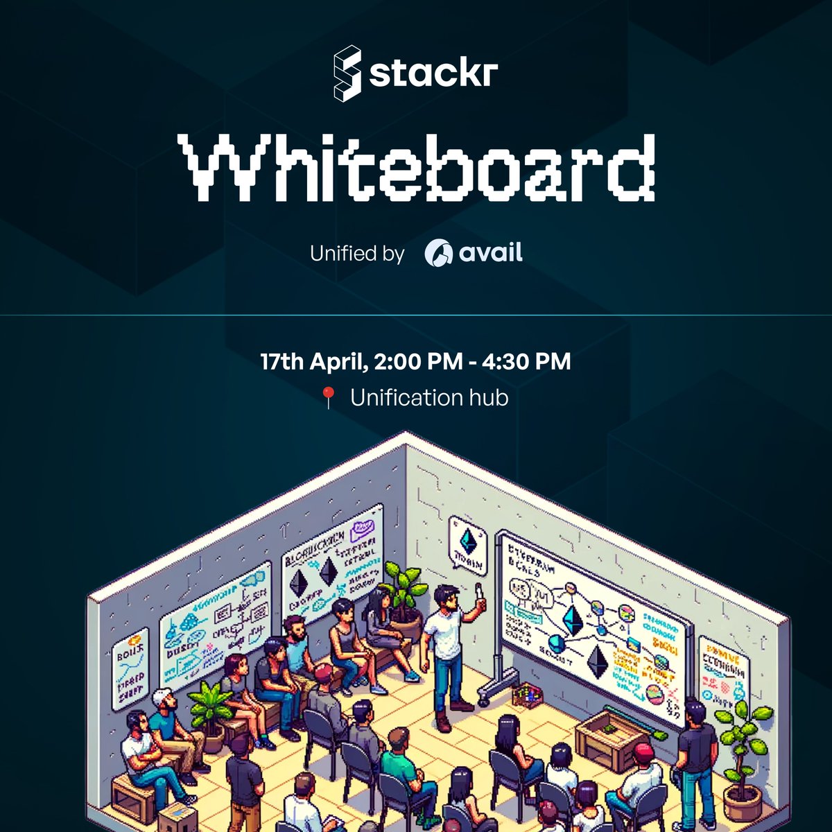 Ready to get nerd-sniped? Join us for whiteboarding sessions by GigaChads of the ecosystem 🦍 An engineering focussed event at Token2049, Dubai (rare) 🗓️ 17 Apr, 2:00 - 4:30 PM 📍Unification Hub by @AvailProject 🔗 Register now: lu.ma/whiteboard