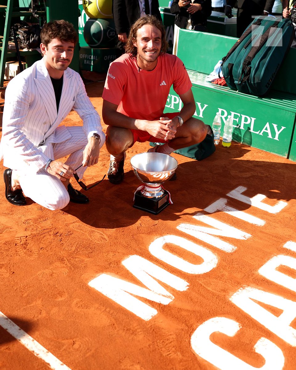 The two Princes of Monte Carlo 👑 @Charles_Leclerc | @StefTsitsipas