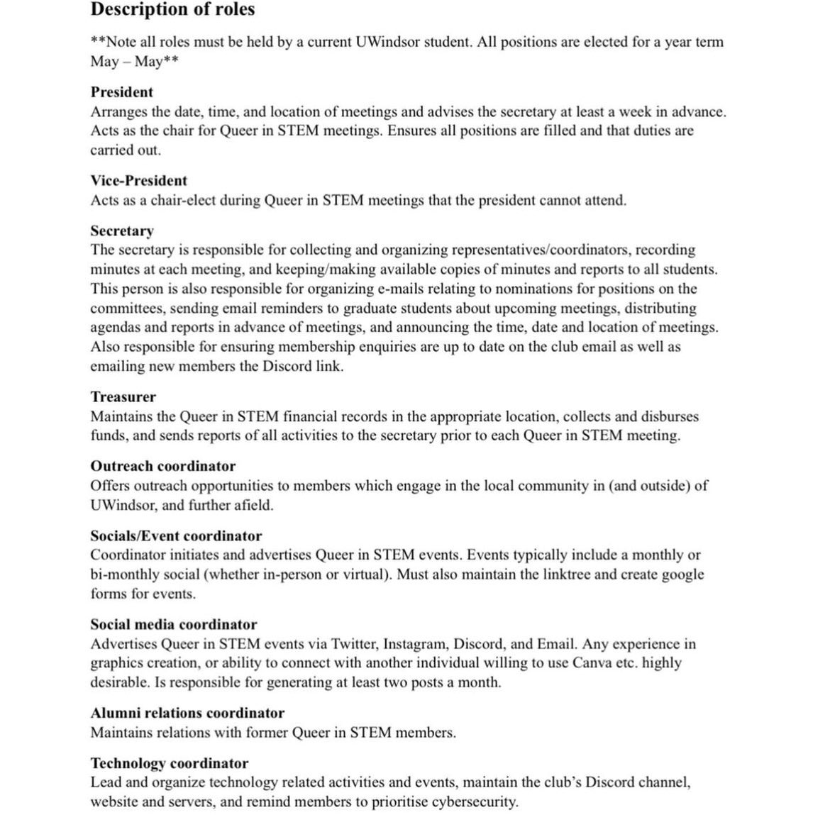 queerinstem21's tweet photo. WE’RE HIRING! UWindsor students of the 2024/25 school year can apply for any position at the link in our bio. Students of all faculties and programs are welcome to run. https://t.co/6OeFvEoAVM