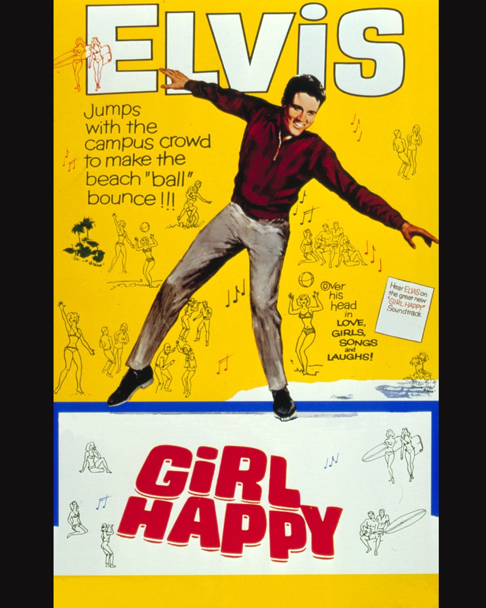 On this day in 1965, the film 'Girl Happy' brought Elvis' charm to the spring break scene. 🌴 

#ElvisPresley #Icon #GirlHappy #SpringBreak #MovieStar #MusicalFilm