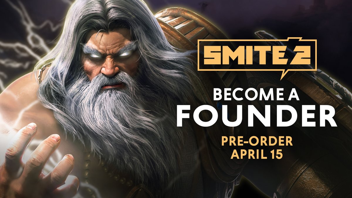 Tomorrow is the day! SMITE 2 Founder's Editions are almost available for pre-order! Set your alarms and pick up any of the 3 SMITE 2 Founder's Editions and get all SMITE 2 Gods forever, access to weekend Closed Alpha Tests starting this May, 2x Legacy Gems, and so much more!