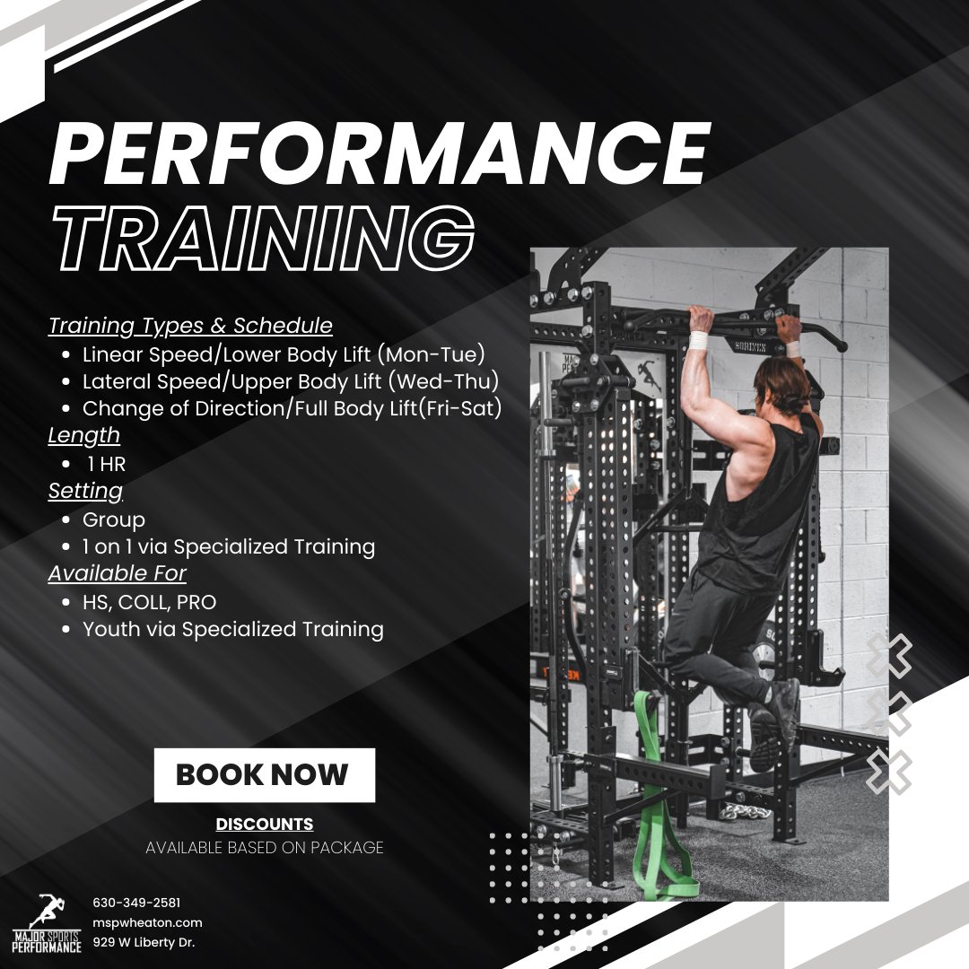 Don't just play the game, TRANSFORM it! 🏆 Join us at Major Sports Performance and redefine your limits. 💪

Book Today: mspwheaton.com

#MajorSportsPerformance #TrainToWin #ElevateYourGame #PerformanceTraining #GameChanger