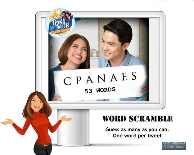 Game 3 Word Scramble #ALDUBatADNScorching @cpjayloni @fermin_marilou @CoraMarcelo1 @mariachonatabe1 @QueenzkiePh427 @PatricioCora @EdithGo19841723 @sarahgrimes03