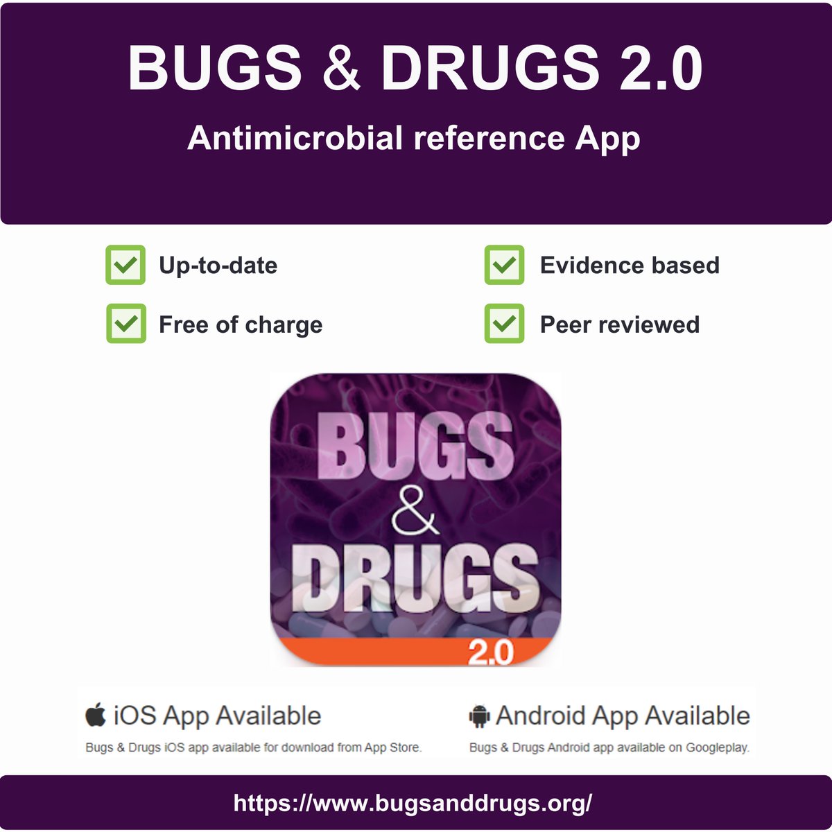 Have you downloaded our updated app? Get Bugs and Drugs 2.0 from your app store
