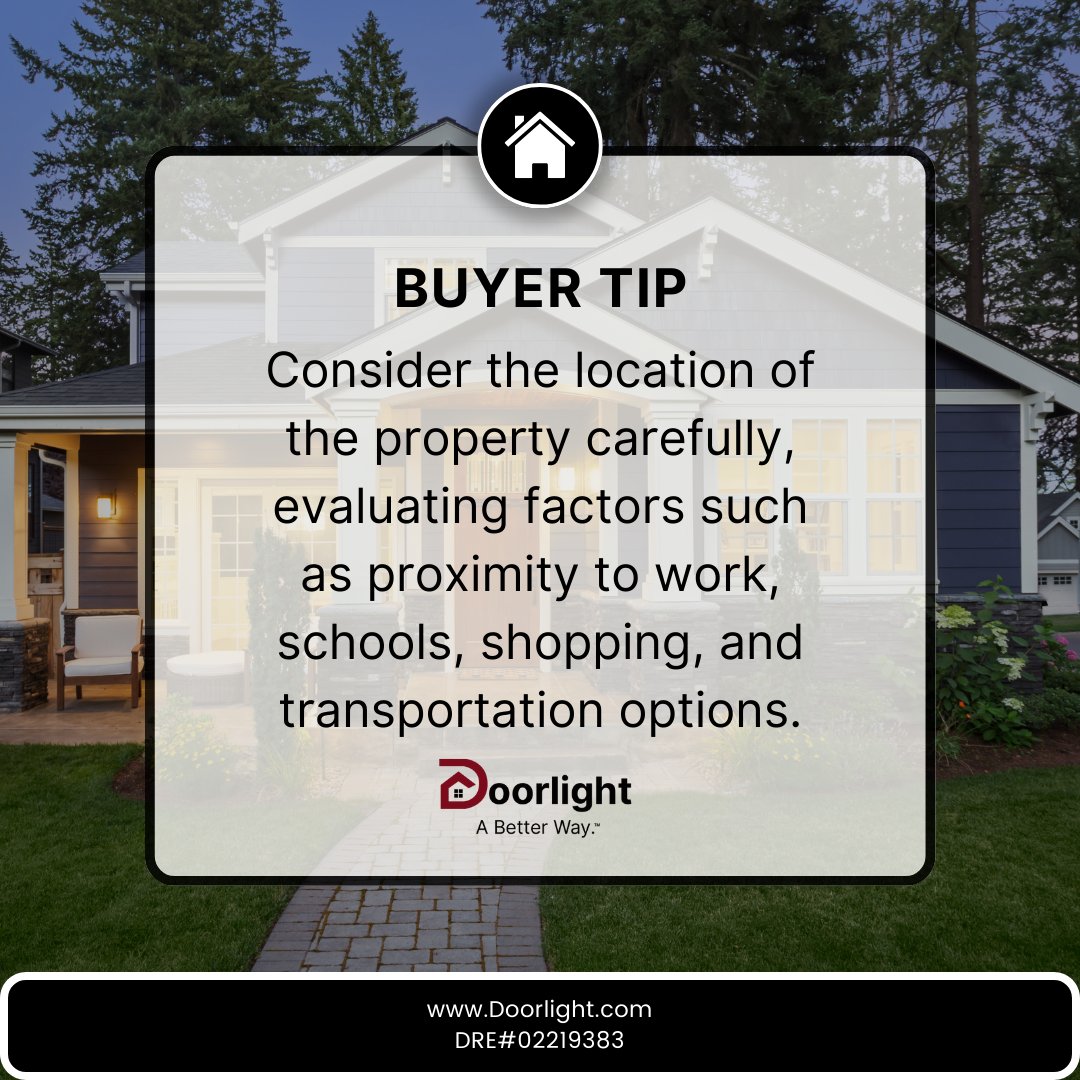 Buyer Tip: Location Matters! When choosing a property, location is key. Assess its proximity to work, schools, shopping, and transportation options. A well-placed home adds convenience and value to your life.
#dreamhome #BuyerTip #LocationMatters #DreamHome