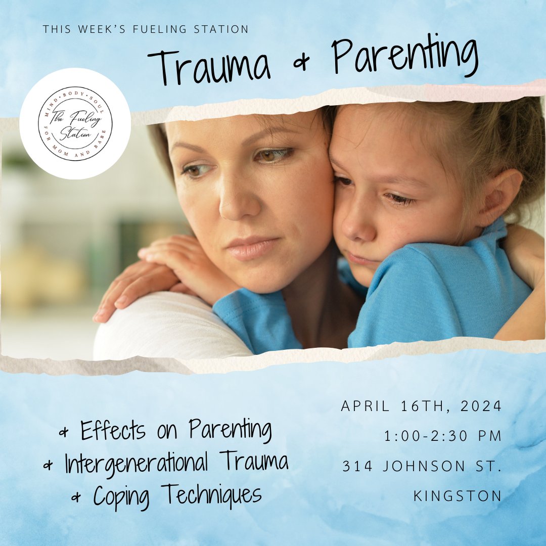 Come and join us at The Fueling Station as we talk about Trauma and Parenting. Learn how past trauma can effect parenting and coping strategies to aid in recovery. 

Happening Tuesday @ 1pm @ 314 Johnson St. 

meacentre.ca/fueling-station to sign up. 

#perinatalsupport
#ygk
#free