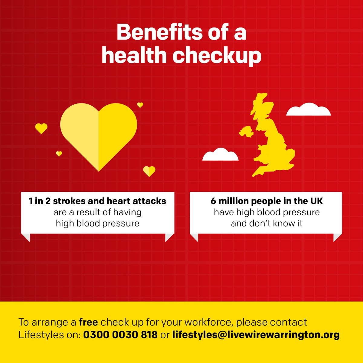 Don't snooze on those health checkups! 🩺✨ Our Lifestyles team are currently offering FREE blood pressure and heart rhythm checks for workforces! 💓 To arrange a check up, please contact our Lifestyles team on 0300 0030 818 or lifestyles@livewirewarrington.org 📩