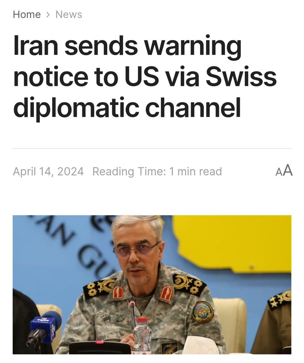 Un dato significativo degli ultimi 13 giorni è il flusso costante di comunicazioni tra USA e Iran, nonostante formalmente non abbiano rapporti diplomatici. Prima e dopo l'operazione verso Israele, contatti tramite Svizzera (e non solo) per evitare allargamento del conflitto.