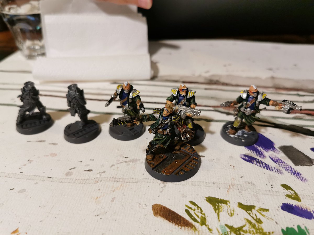 Currently trying to finish a #Necromunda  House Orlock gang that's been 5 short for years.