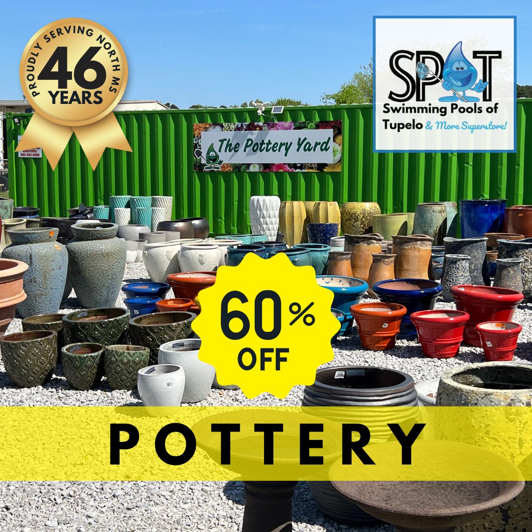 You need garden pottery for National Gardening Month. We don't make the rules. We just adhere to them. 😜 Swimming Pools of Tupelo has NEW artisan pottery available in multiple colors that fit your style! 

poolsoftupelo.com

#pottery #gardenpots #artisanpottery