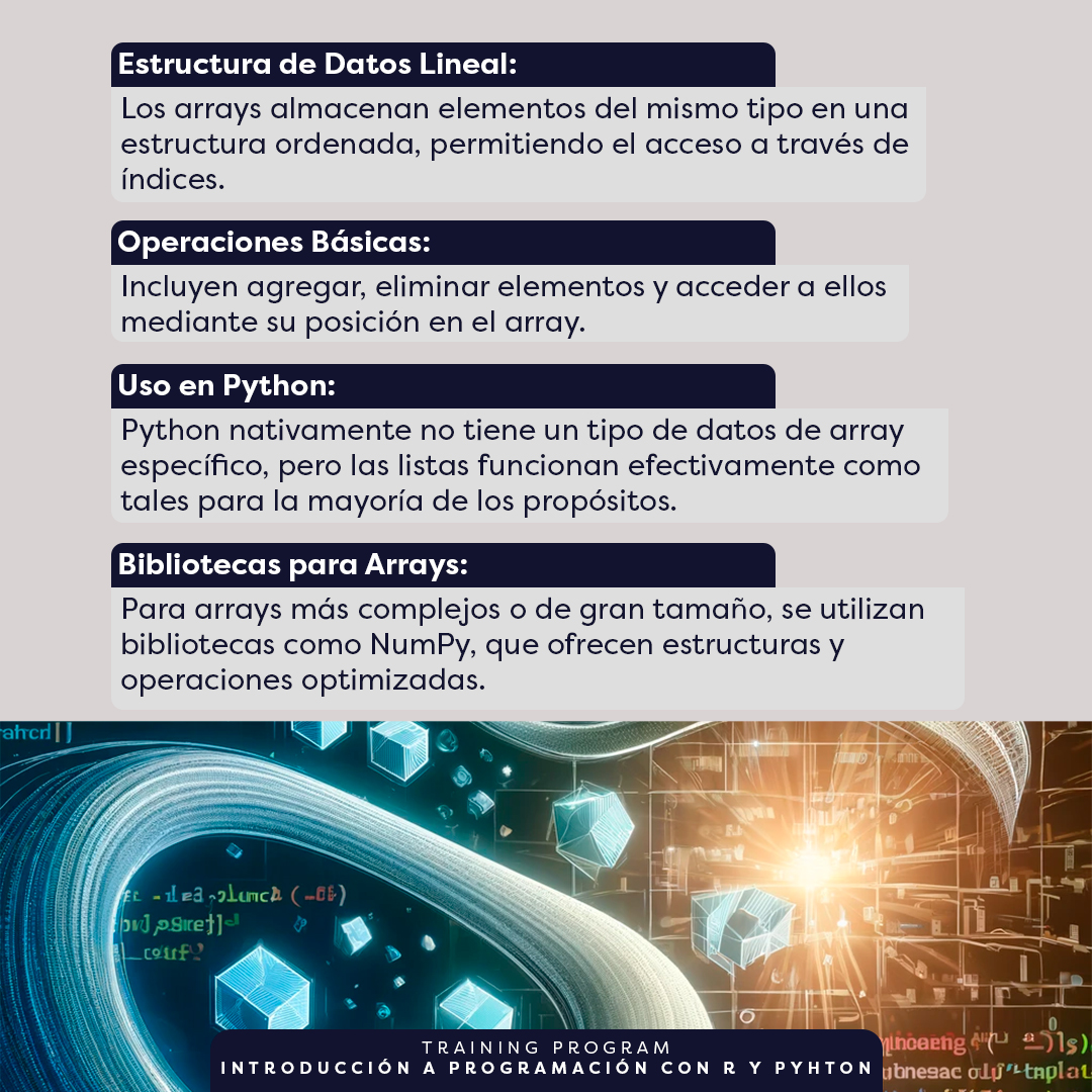 RiskMathicsFI's tweet photo. ARRAYS EN PYTHON.
| Training Program "Introducción a la Programación con R y Python"
Más información en: https://t.co/egKwf9glLy
#FromZeroToHyperEducation
#risk #riskmathics #riskmanagement #ProgramaciónConR #ProgramaciónConPython #ArraysPython https://t.co/3BhHCUl8yy