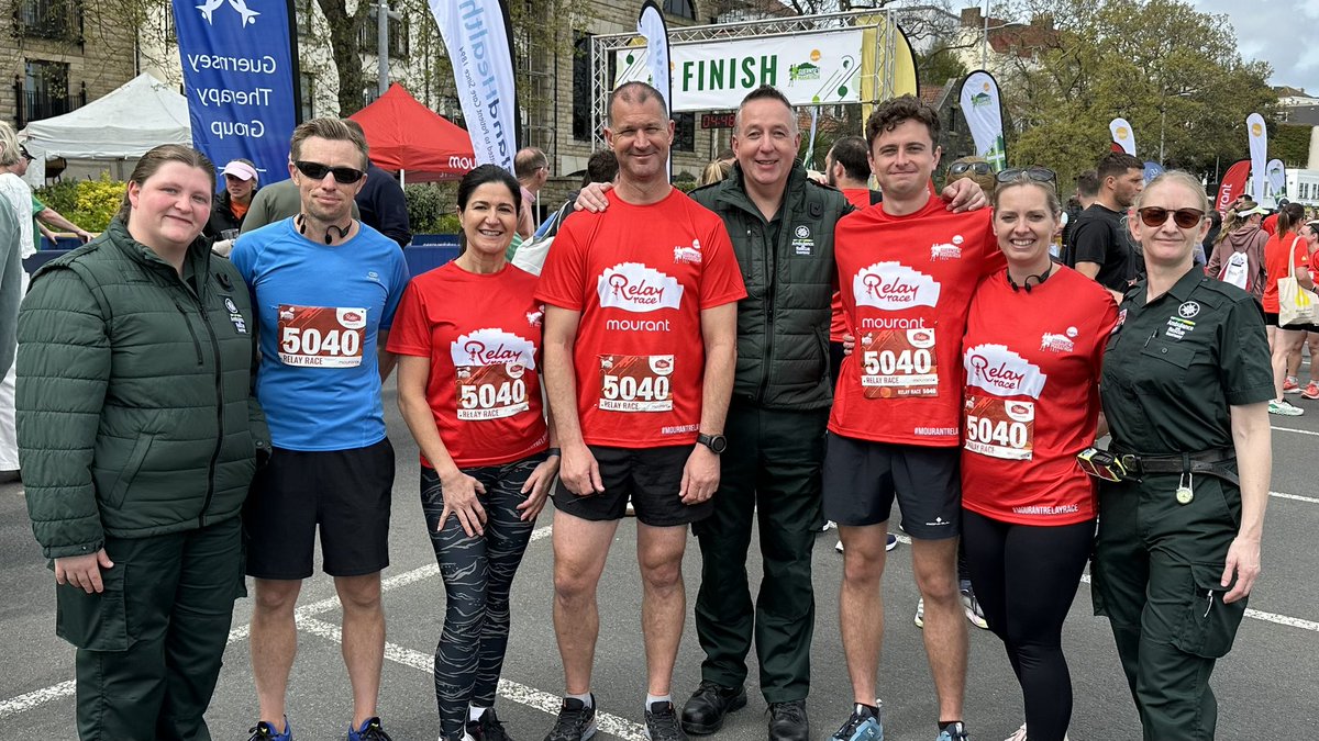 SJARS_Guernsey's tweet photo. Congratulations to our team of #paramedics who completed the Guernsey Marathon relay today raising funds for @TASCharity - a national charity that supports the wellbeing of #ambulance crews across the UK.

And thanks to the staff &amp; volunteers on duty providing medical cover 👍 https://t.co/7ItN1DGVYf